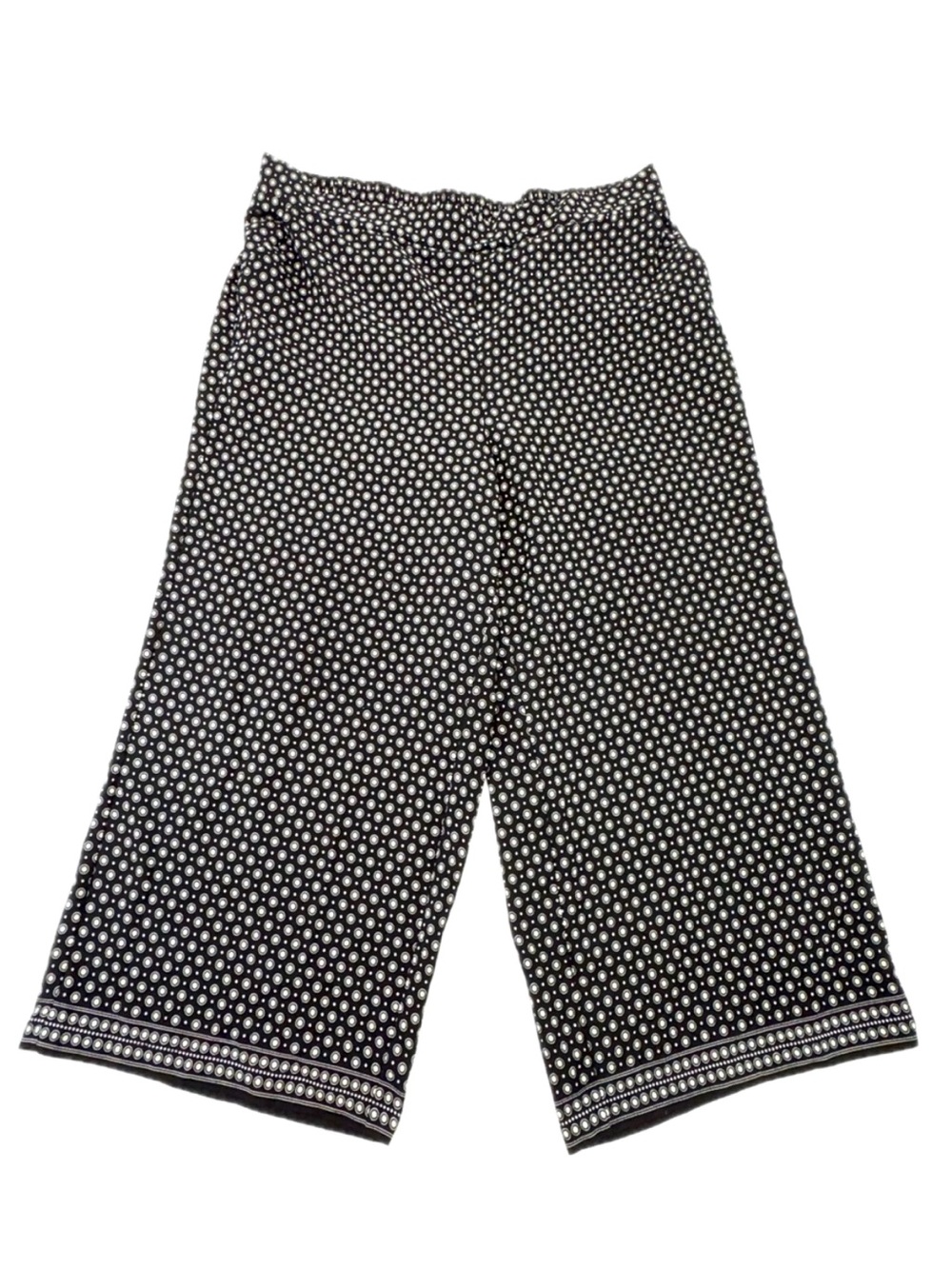 Max Studio Polka Dot Wide Leg Crop Pants Size 2X 18W 20W
